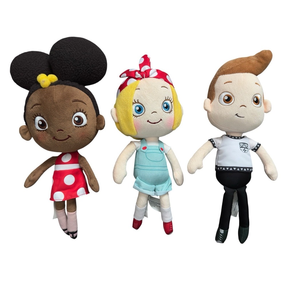 Ada Twist Scientist Plush Doll Lot Set of 3 Rosie Revere Iggy Peck Netflix 11"